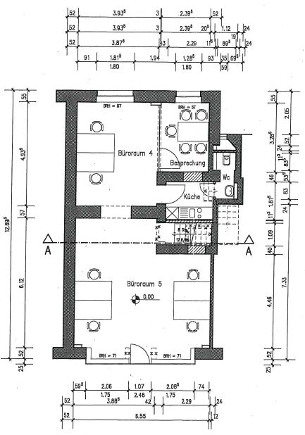 Grundriss EG B�rofl�che Bonn