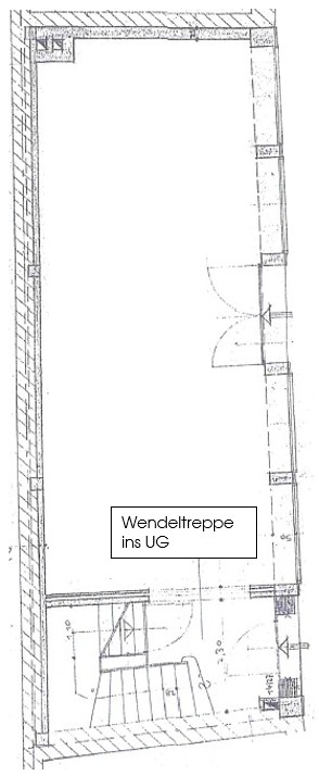 Grundriss Erdgeschoss Ladenlokal Bonn