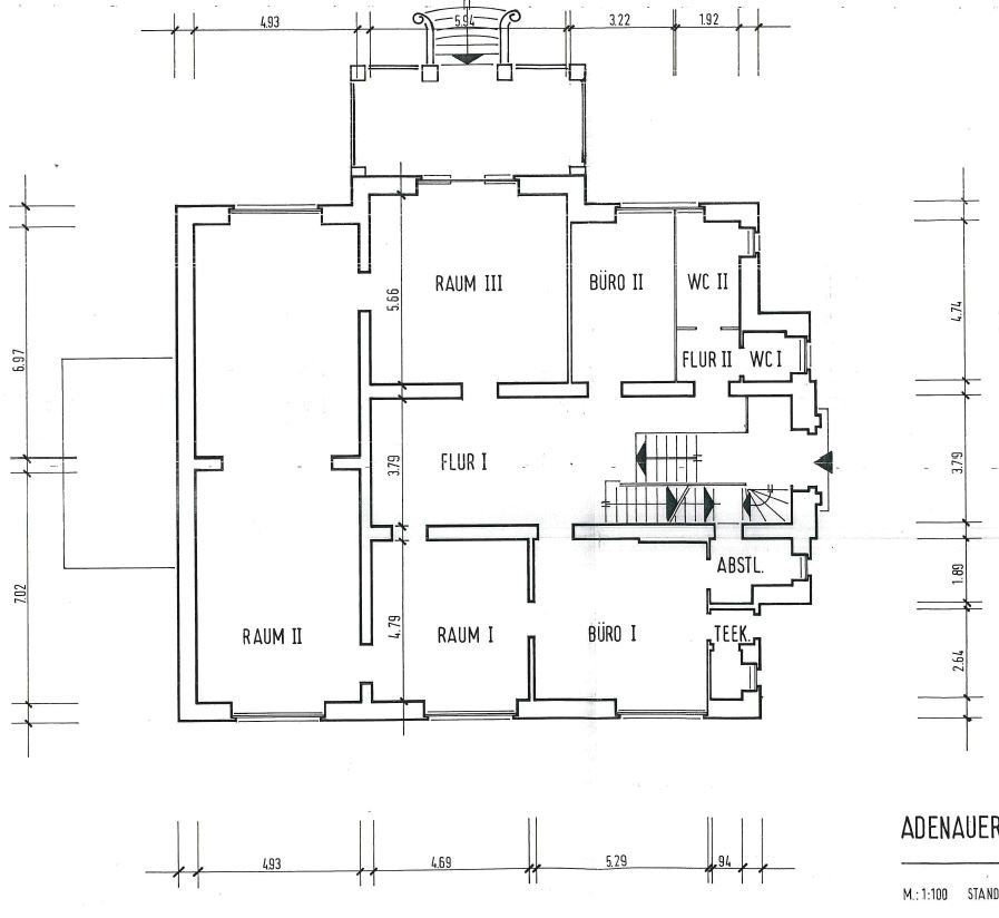 Grundriss EG B�rohaus Bonn