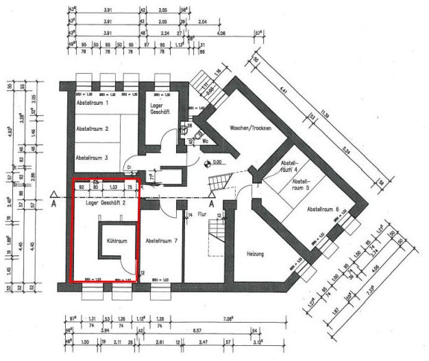 Grundriss KG B�rofl�che Bonn