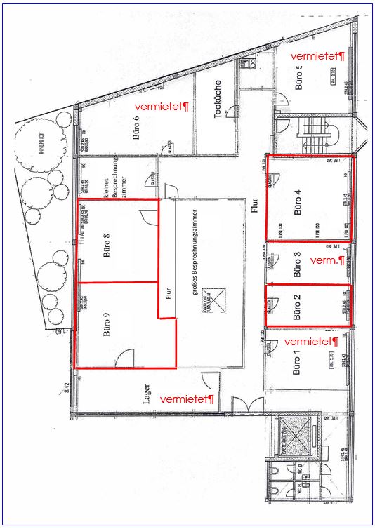 Grundriss B�rofl�che Bonn