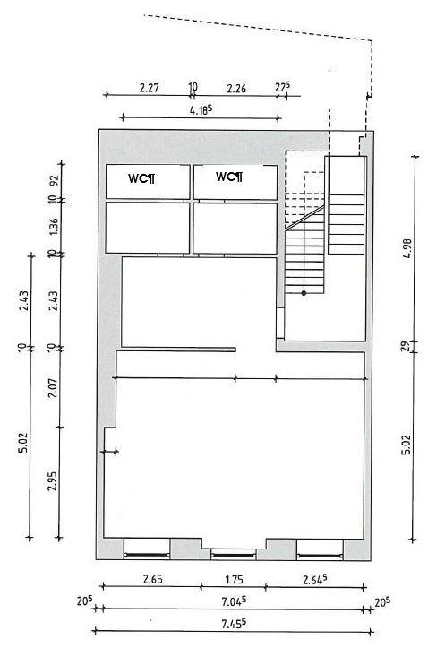 Grundriss 1. OG Ladenlokal Bonn