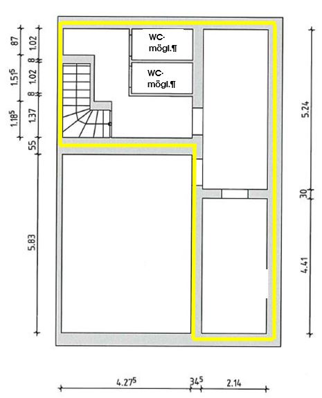 Grundriss KG Ladenlokal Bonn