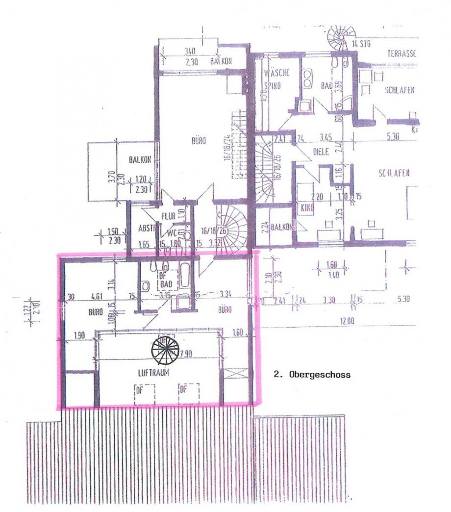 Grundriss 2. OG B�rofl�che Bonn