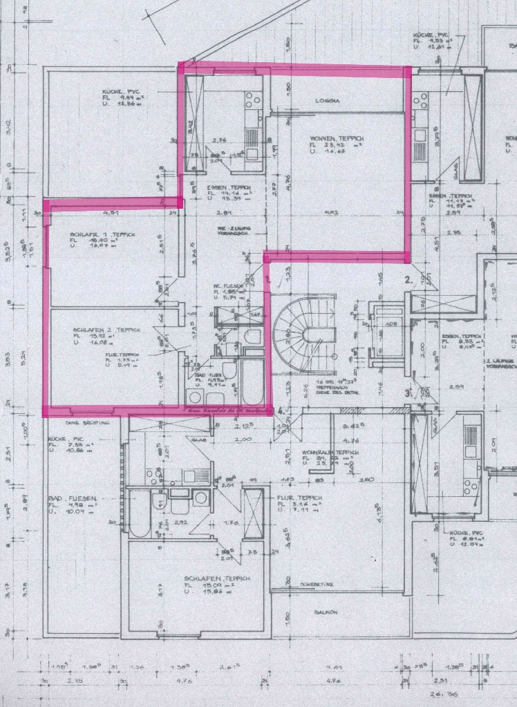 Grundriss Etagenwohnung Bonn