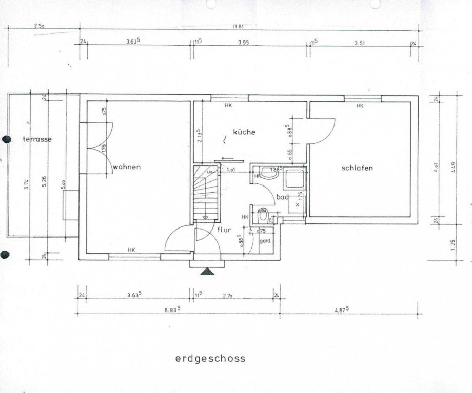 Grundriss EG Erdgeschosswohnung Bonn