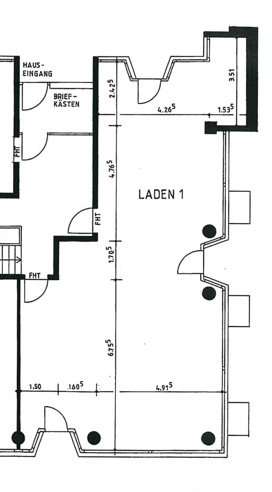 Grundriss EG Ladenlokal Bonn